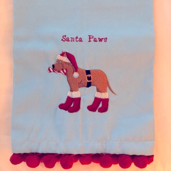 ⚡️2/$12 🆕 Santa Paws Hand Towel. NWOT. - Picture 3 of 7